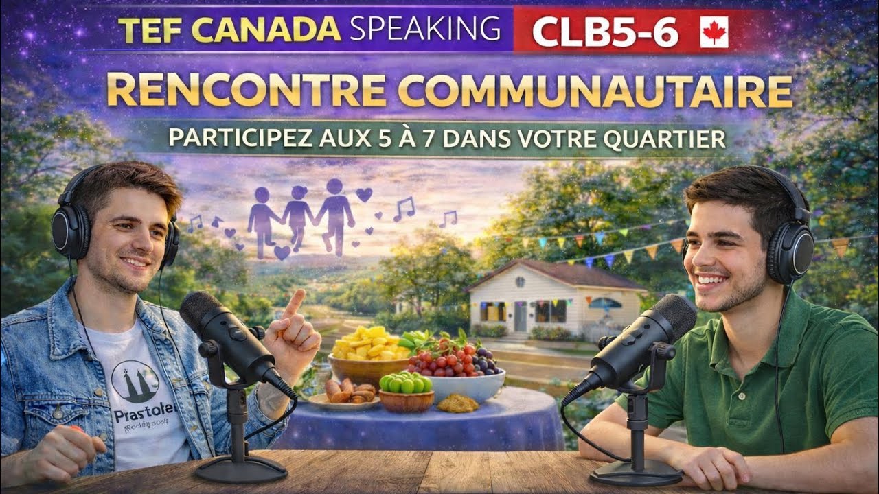 CLB 5🔥Work permit extension—Repeated TEF topic (Community event) TEF Canada Speaking Section B