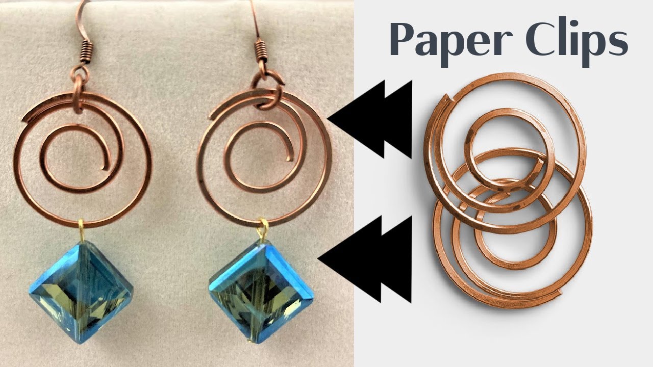 Paper Clip Earrings You Can Make in Minutes - DIY Paper Clip Beaded Earrings - BeeBeeCraft Beads