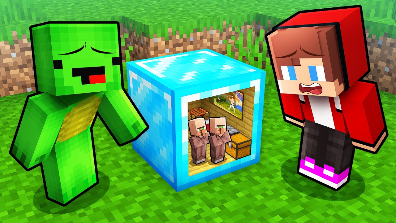 Mikey and JJ Found Secret Base inside a Diamond in Minecraft (Maizen)