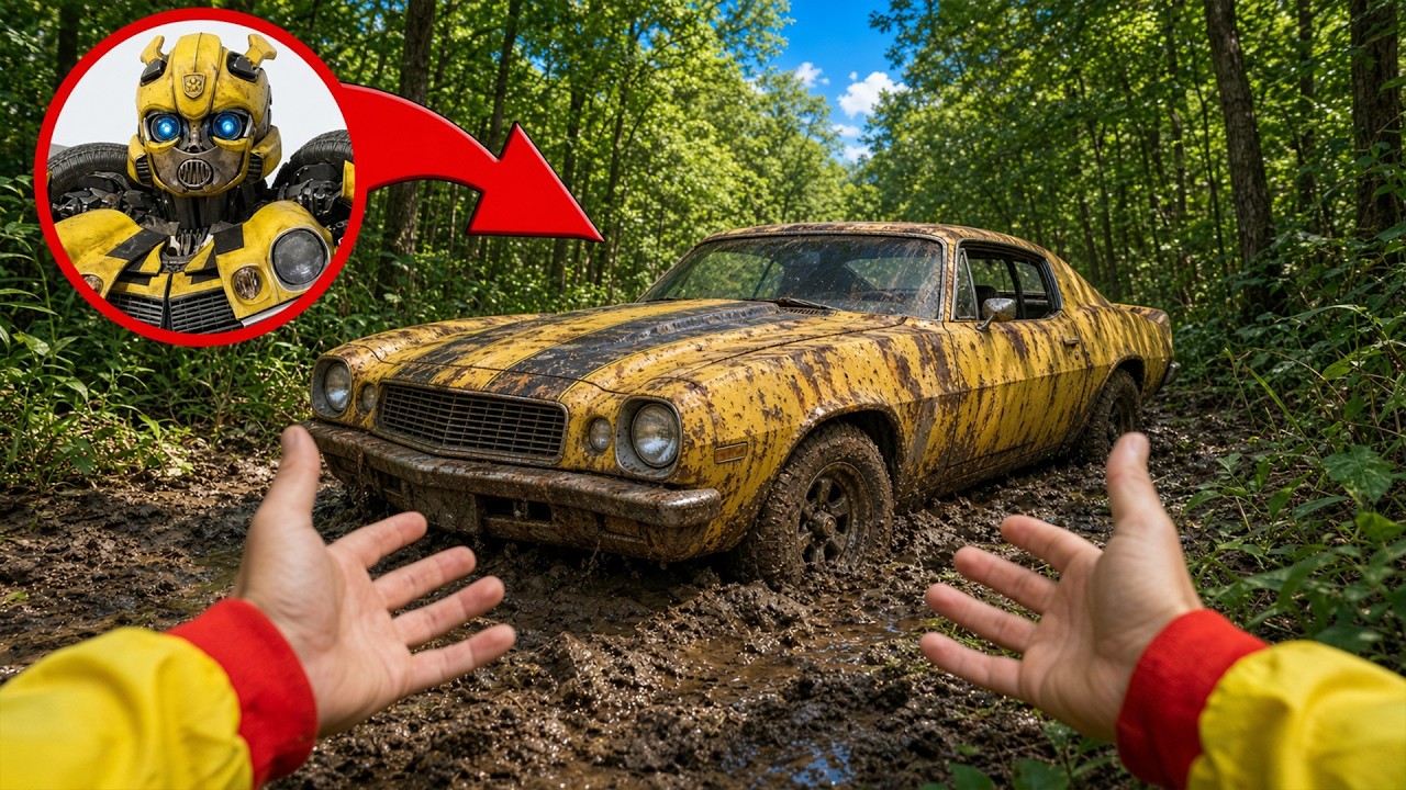 FIRST Start of Abandoned BUMBLEBEE Car | POV Test Driving Forgotten Transformers Car