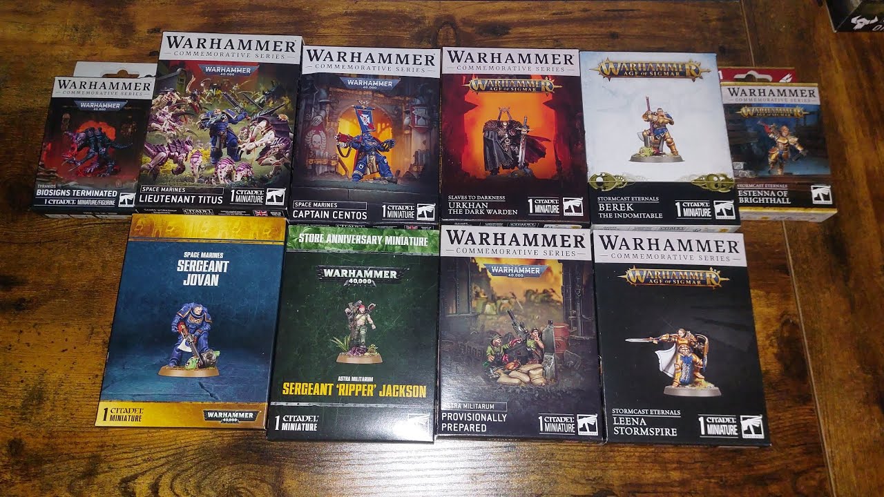A round up of all the commemorative miniatures I have collected for a Warhammer day video!! 