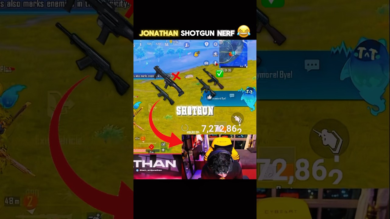 SHOTGUN NERF ✅☠️ JONATHAN HAPPY 😃 #shorts #jonathangaming