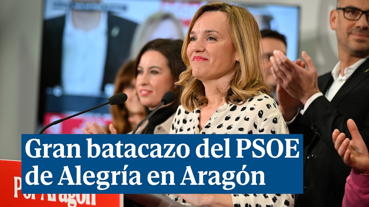 Alegr&iacute;a pierde 5 esca&ntilde;os para el PSOE en Arag&oacute;n: 