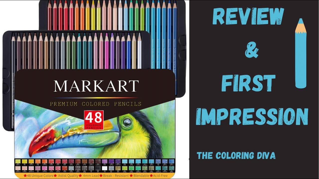 MARKART Colored Pencil Review & First Impression 💛 Adult Coloring