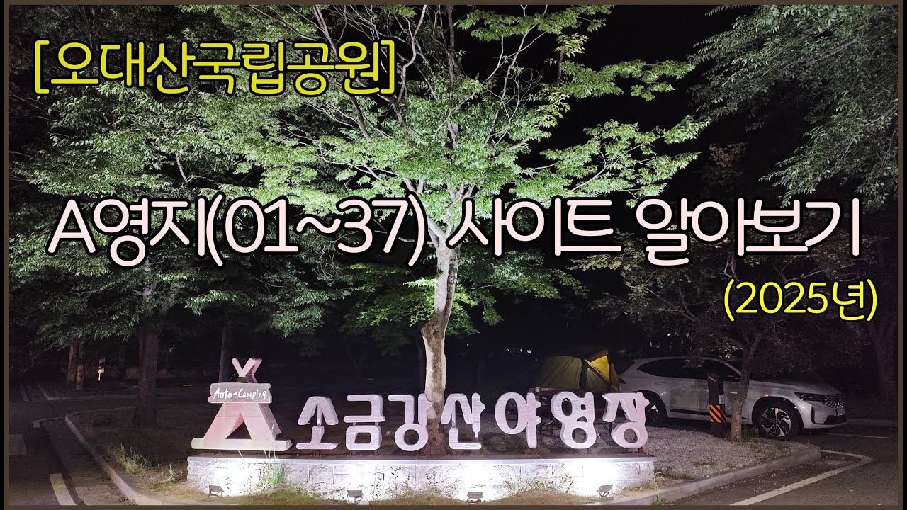 [오대산국립공원]소금강산야영장 A영지(01~37) 사이트 알아보기(2025년 6월)