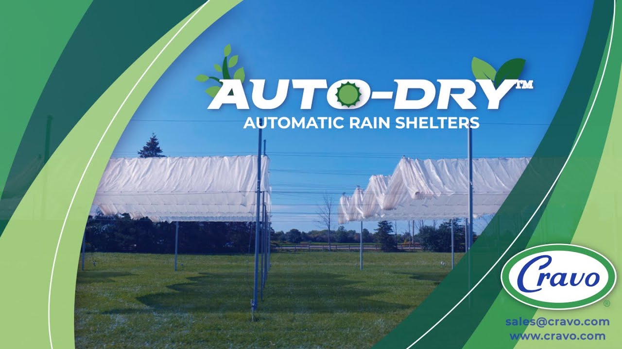 Auto-Dry™ is a lower cost motorized rain shelter that protects hectares of crops in minutes