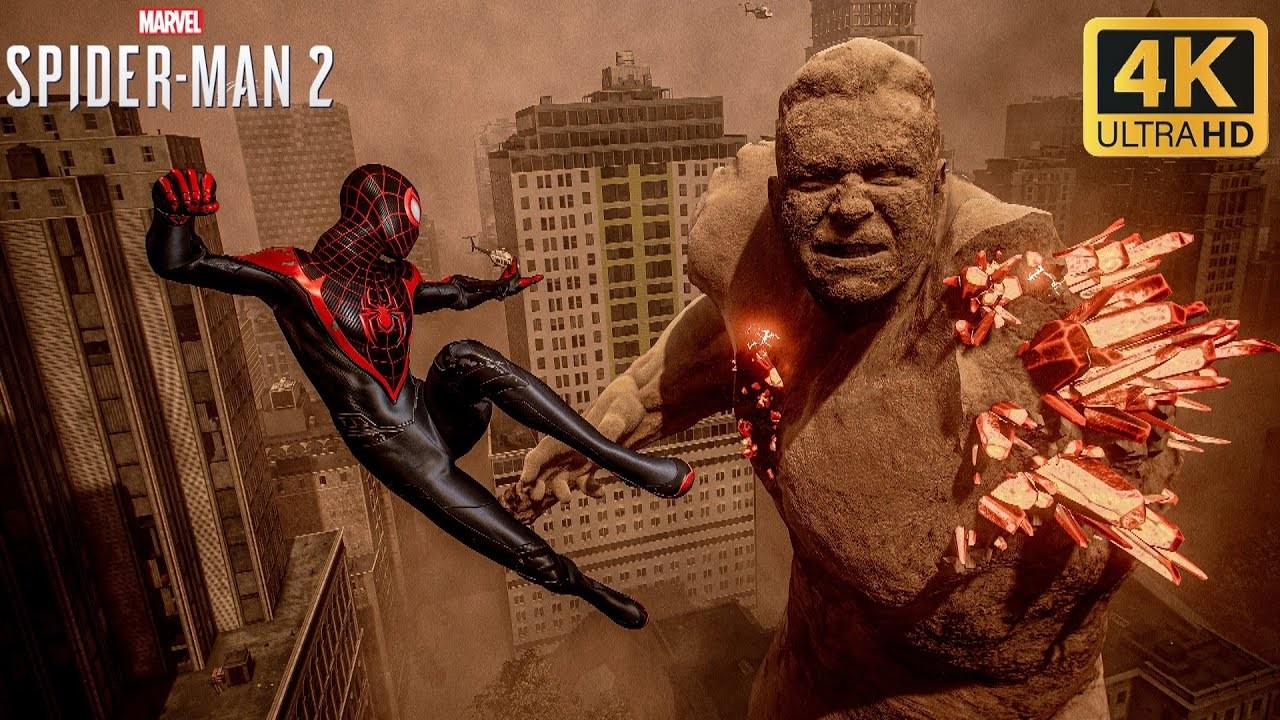 OH! MY! GOD!🔥🤩 Spiderman 2 looks so awesome😍❤️ on pc 4k (Spiderman vrs marko sand man part 3)