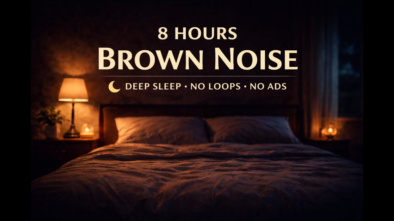 8 Hours Deep Brown Noise for Sleep 🌙 No Loops, No Ads
