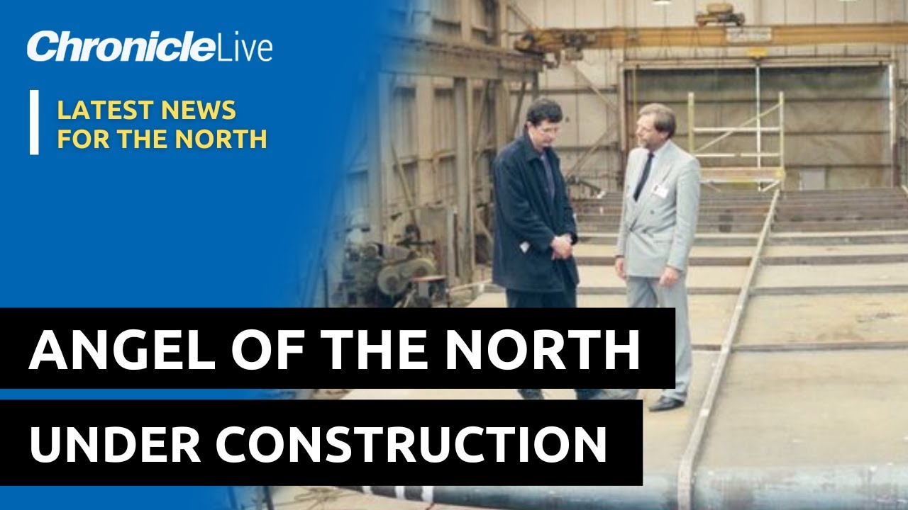 The Angel of the North under construction 25 years ago