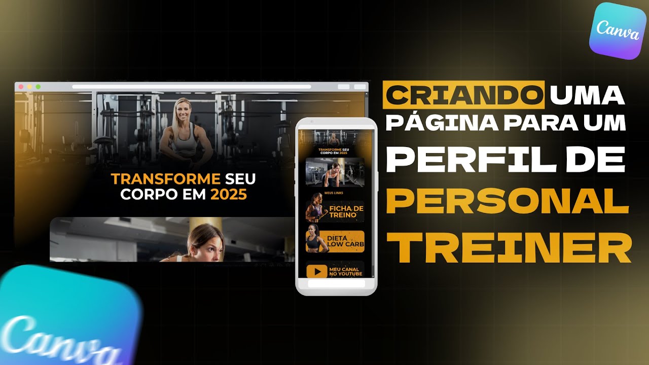 Como Criar uma Página Web Profissional para Personal Trainer no Canva!