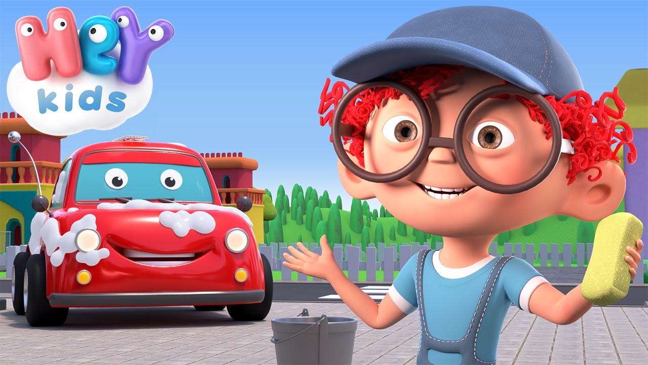 Автомивка песен 🚗  Червената кола | HeyKids - Детски Песни