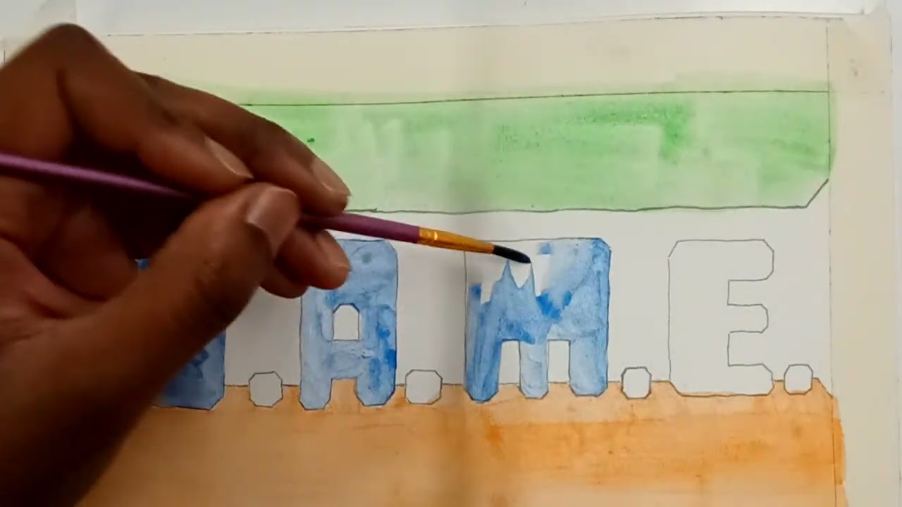 G.A.M.E.｜Acronym Art｜Hand Drawing + Watercolour Painting