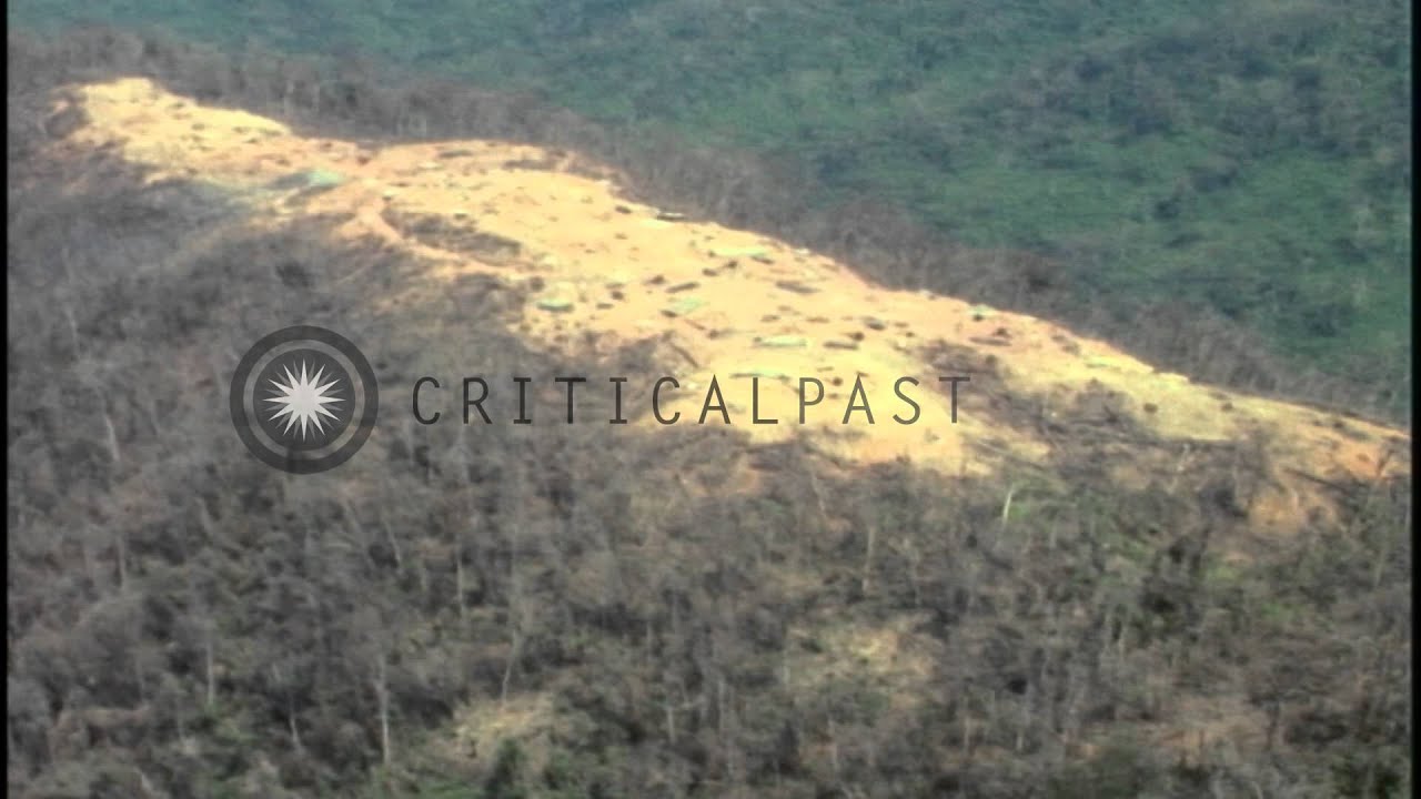 Aerial Views of two US 101st Air borne Division Fire Support Bases, during the Vi...HD Stock Footage