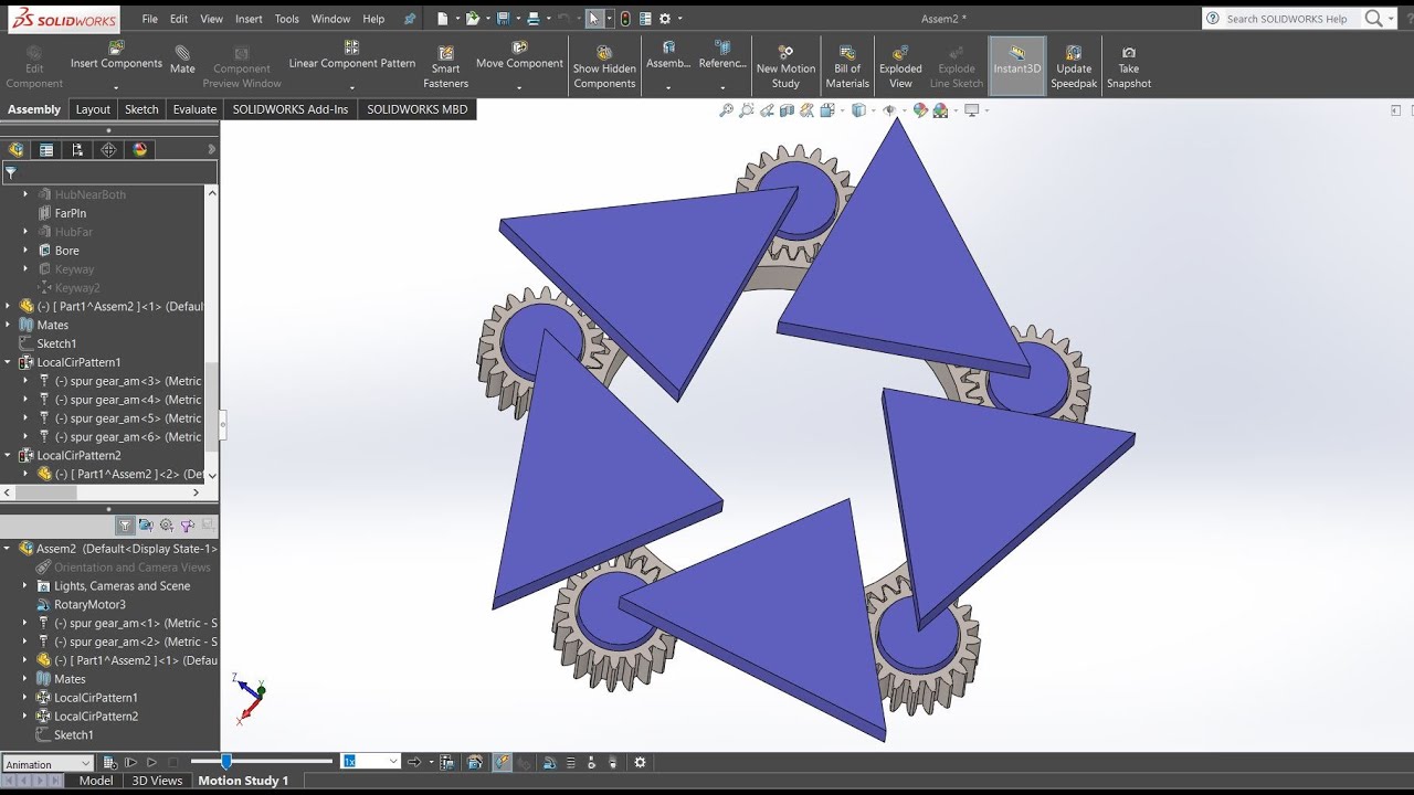Gear Iris Mechanism in Solidworks