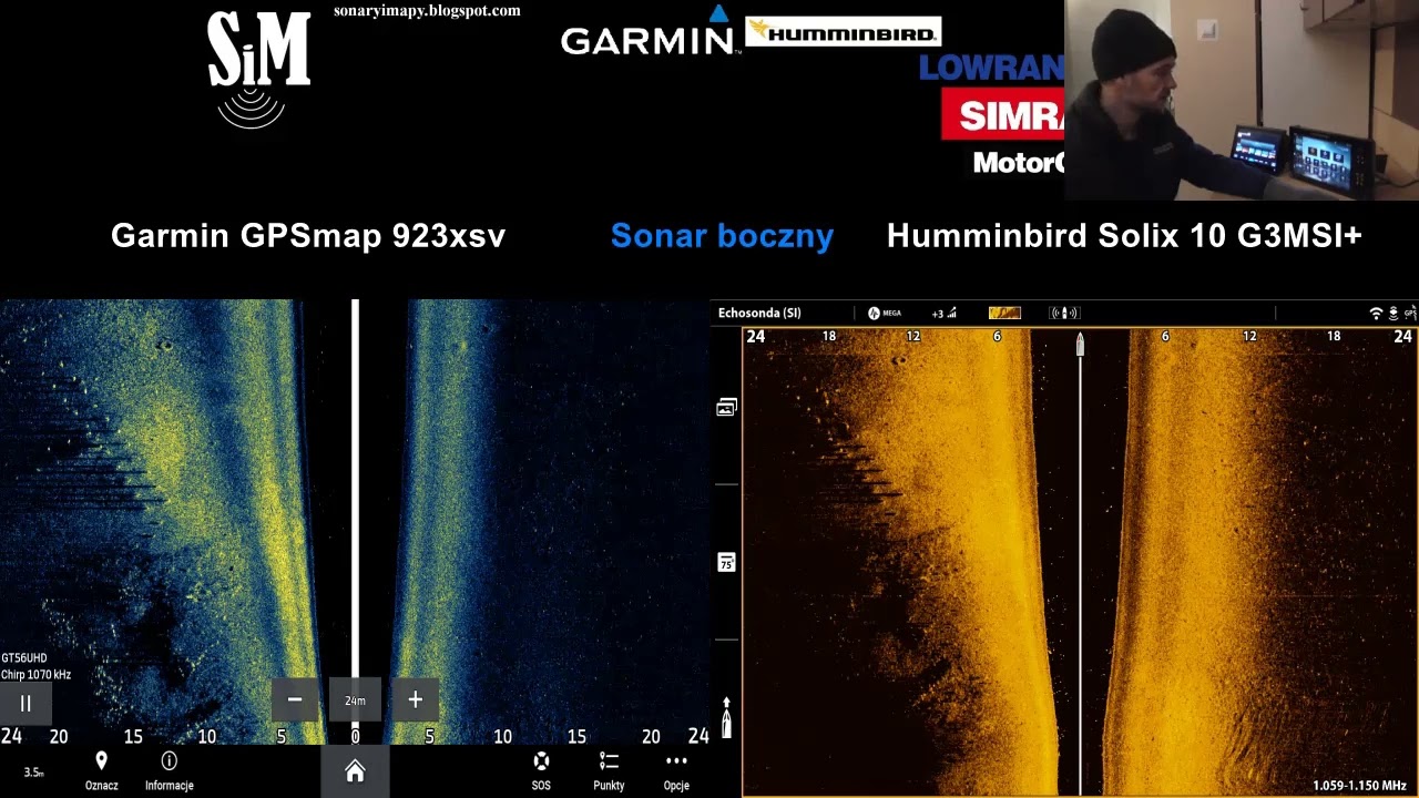 Garmin GPSmap923 vs  Humminbird Solix10 G3 MSI+  - wrażenia użytkowe.