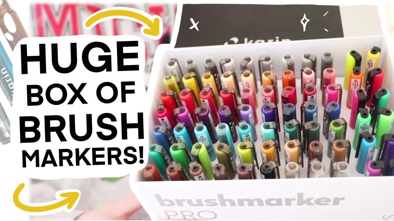 72 KARIN BRUSHMARKER PRO SET!! // UNBOXING + REVIEW