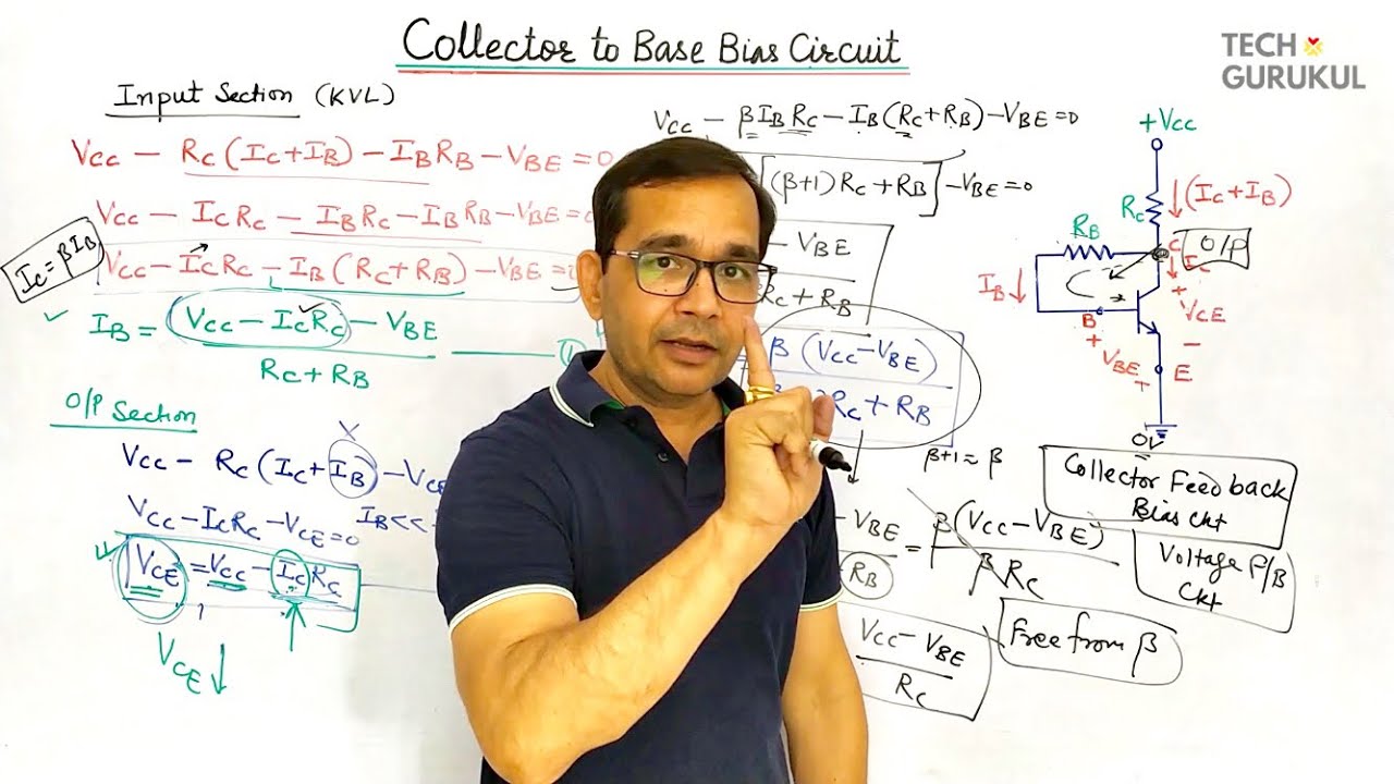 8. Collector to Base Bias Circuit |  Transistor Biasing in Hindi | Tech Gurukul by Dinesh Arya