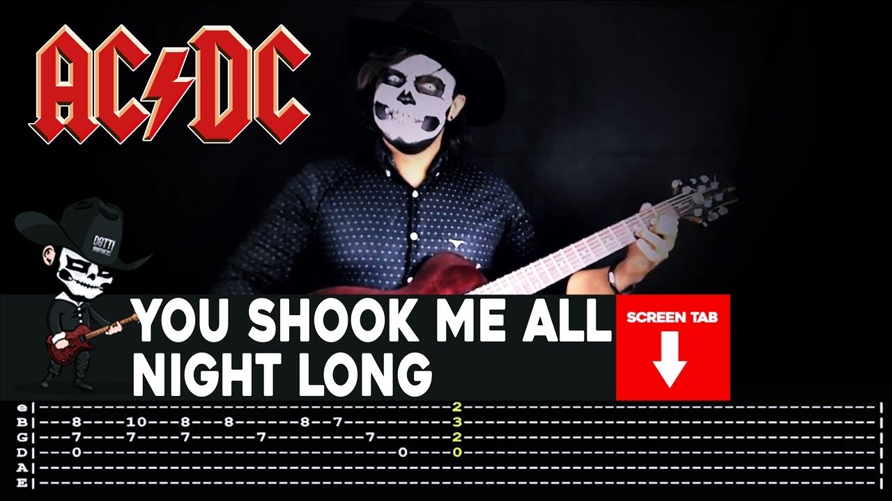 【AC/DC】[ You Shook Me All Night Long ] cover by Masuka | LESSON | GUITAR TAB