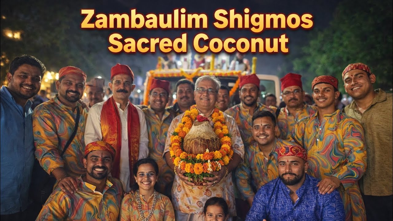The Procession of Zambaulim Shigmos Sacred Coconut.