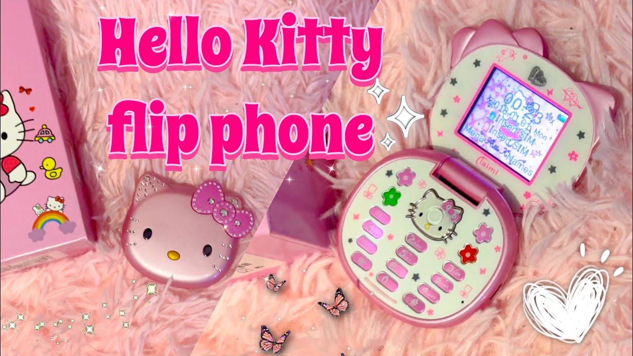 Распаковка и демонстрация раскладного телефона Hello Kitty K688