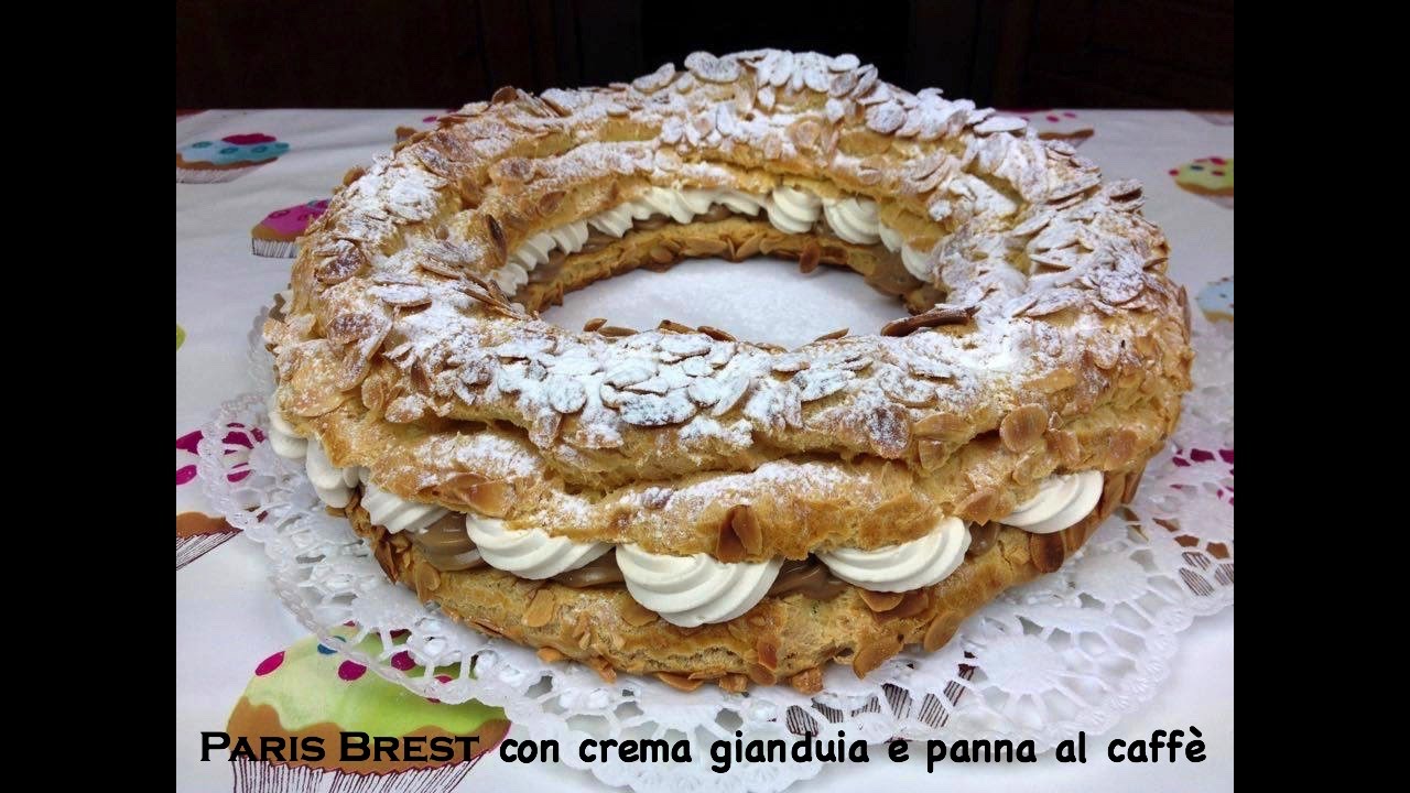 Paris Brest con crema al gianduia e panna al caffè
