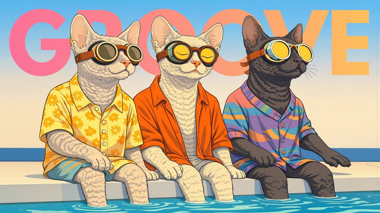 Groove Music | Smooth Nu-Disco Funk Pop Beat | Groove Chill Cats at the Pool
