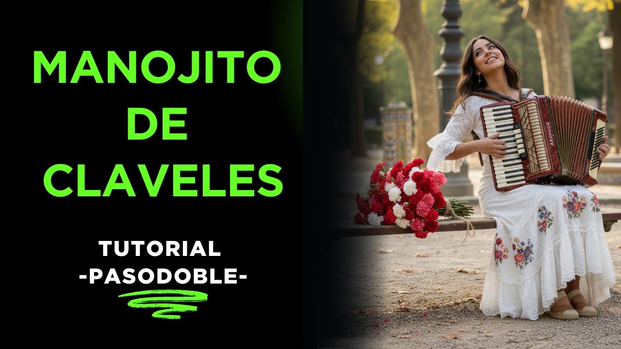 🎹 MANOJITO DE CLAVELES - TUTORIAL PASODOBLE PARA ACORDEON A PIANO