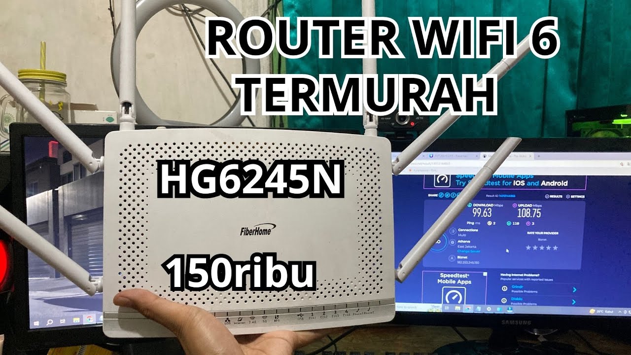 ROUTER WIFI 6 TERMURAH CUMA 150 RIBUAN | FIBERHOME HG6245N | CARA SETTING ROUTER FIBERHOME HG6245N