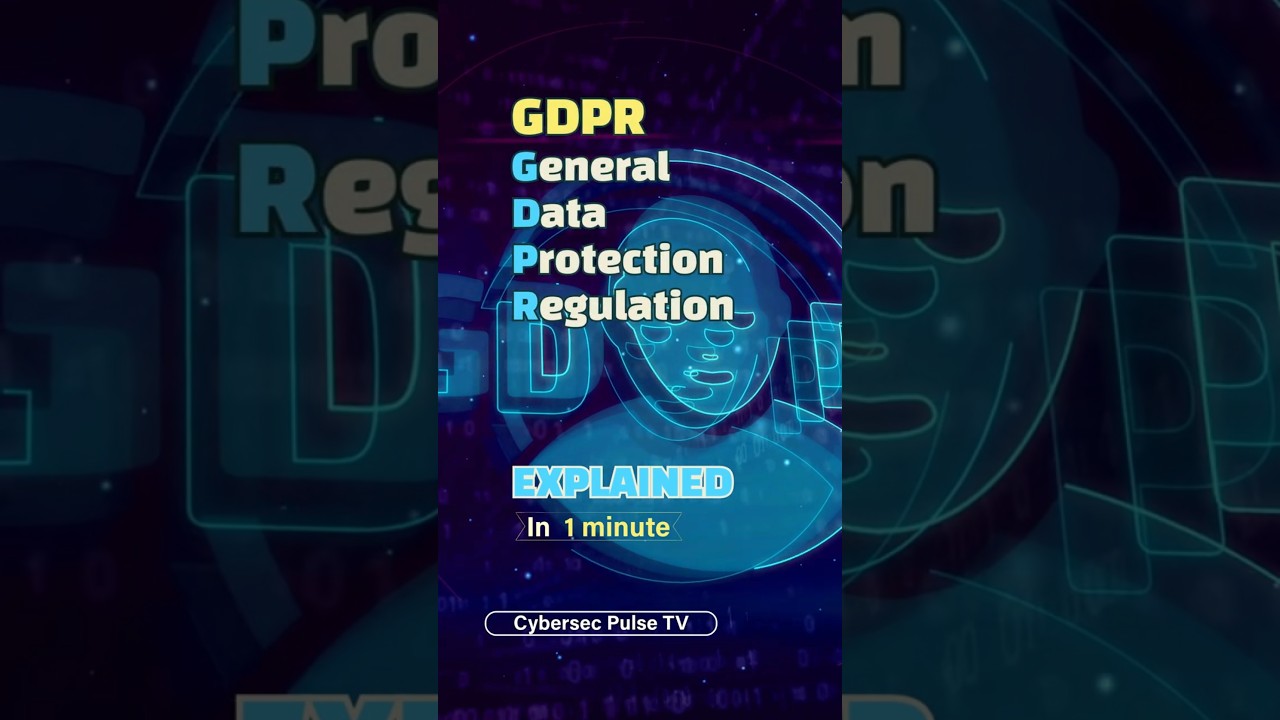 GDPR Explained in 60 Seconds &ndash; EU Data Protection Law. #gdpr