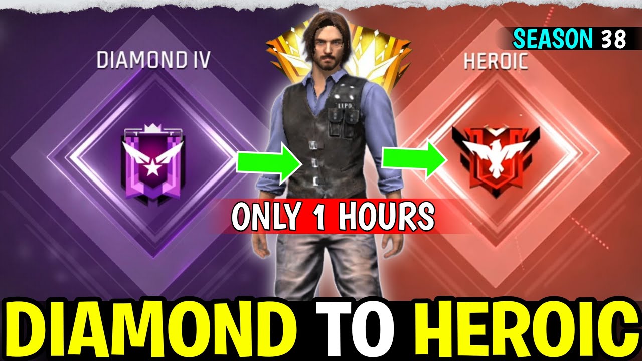 Diamond To Heroic In Br rank || Finally heroic Done✅ season 38 solo gameplay