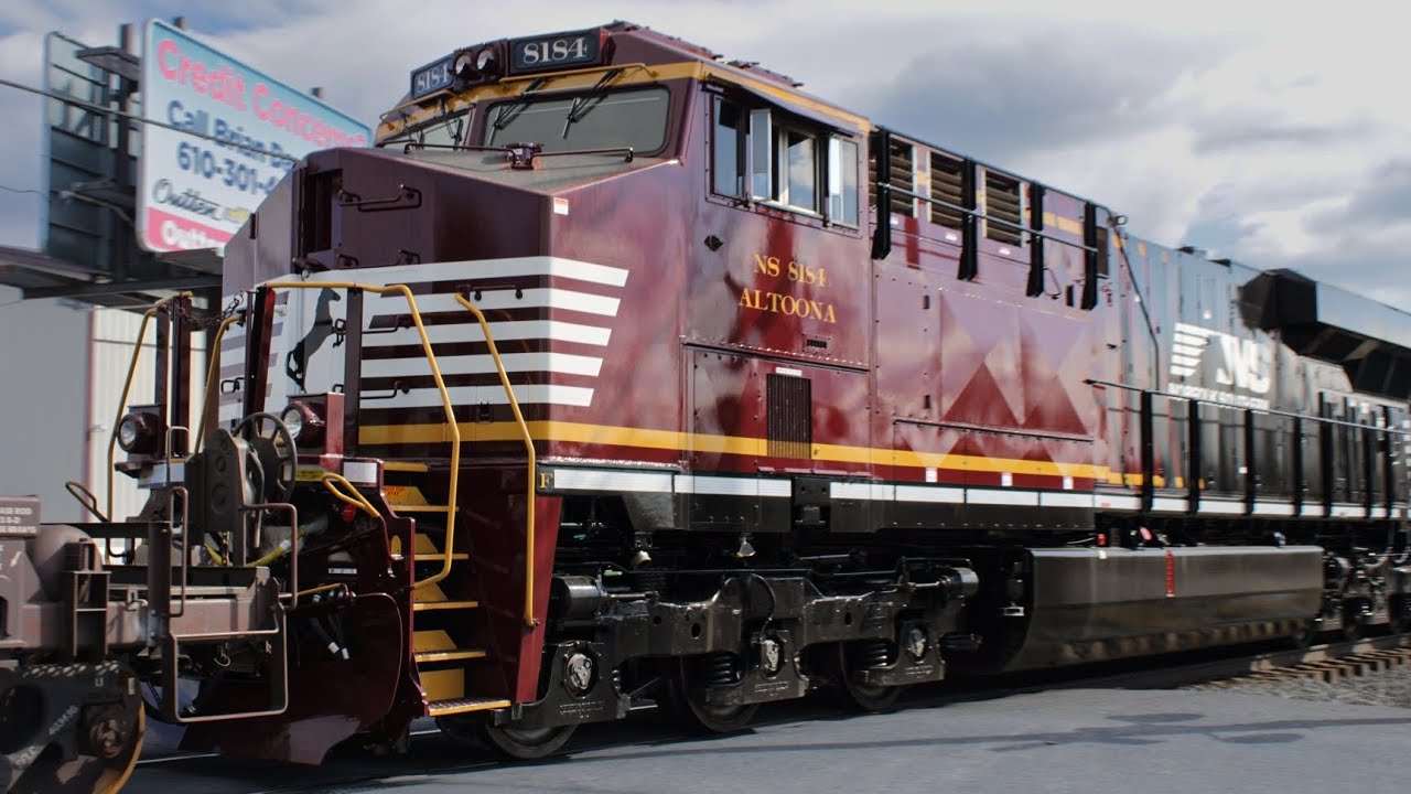 Trains on the NS Reading Line Including a KCSM and NS 8184 