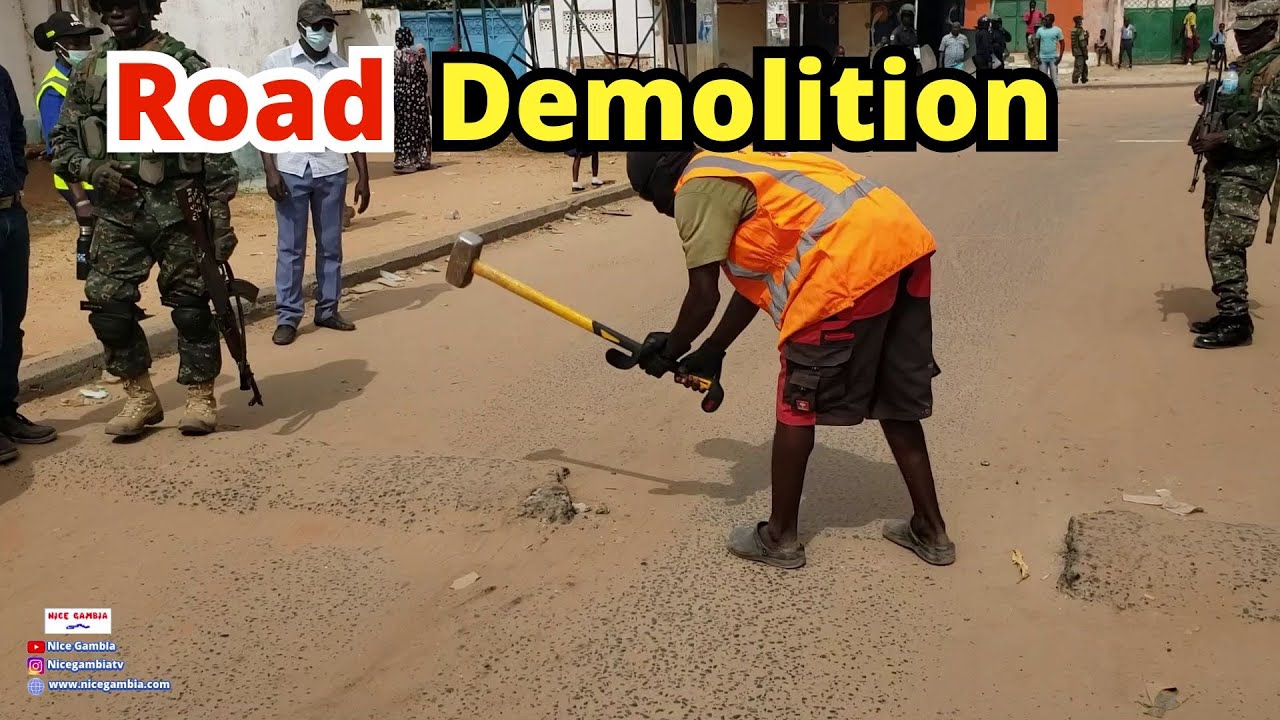 Unauthorised Road modification Demolished in The Gambia