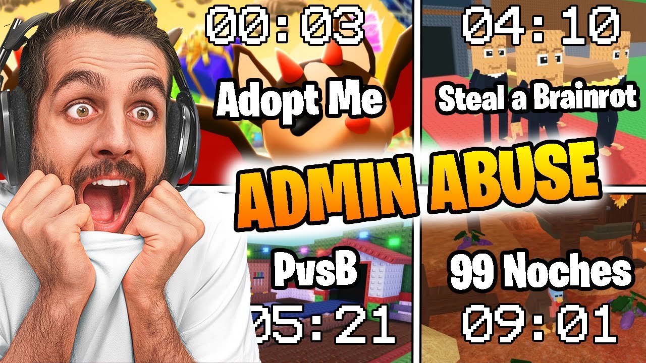 &iexcl;ADMIN ABUSE HOY! STEAL A BRAINROT &bull; Adopt Me &bull; 99 Noches &bull; Plantas vs Brainrots 😱