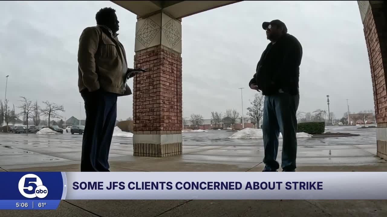 Who is impacted by the Lorain County Job and Family Services strike?