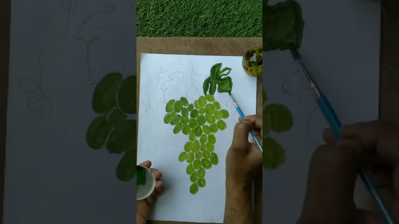 Grapes realistic painting 🎨😊 🍇#viralshorts #realistic