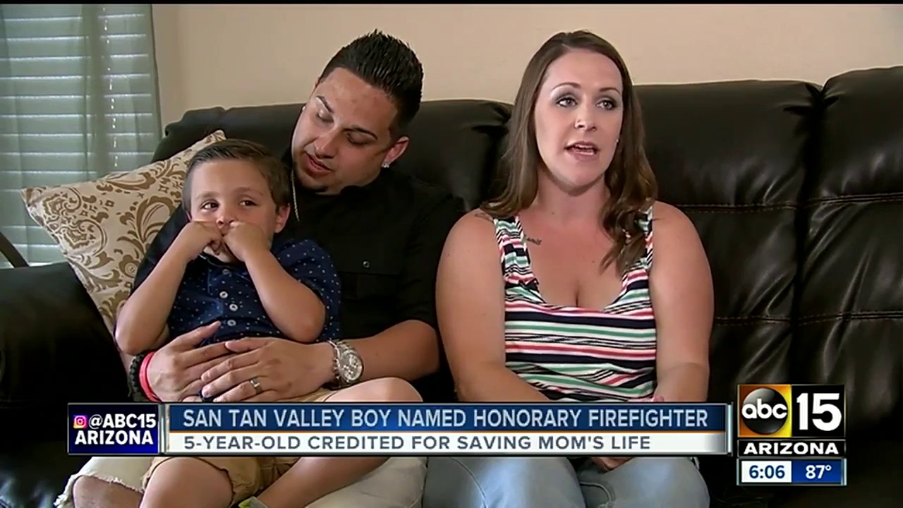 Valley mother praises young son for saving her life