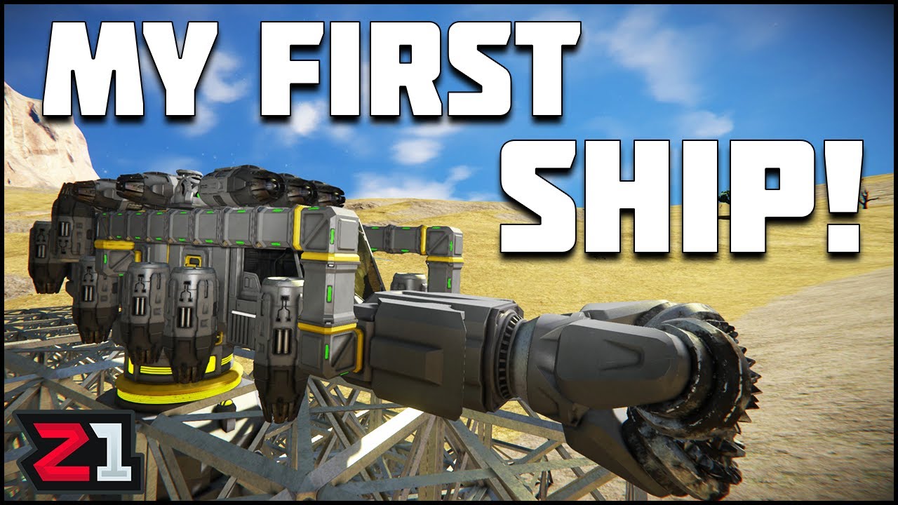 Building My First Flying Miner ! Space Engineers Ep. 4 | Z1 Gaming