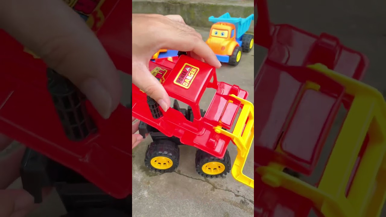 Xe &ocirc; t&ocirc; c&ocirc;ng tr&igrave;nh, lắp r&aacute;p xe lu đường | Toy cars, rollers assembly #shorts