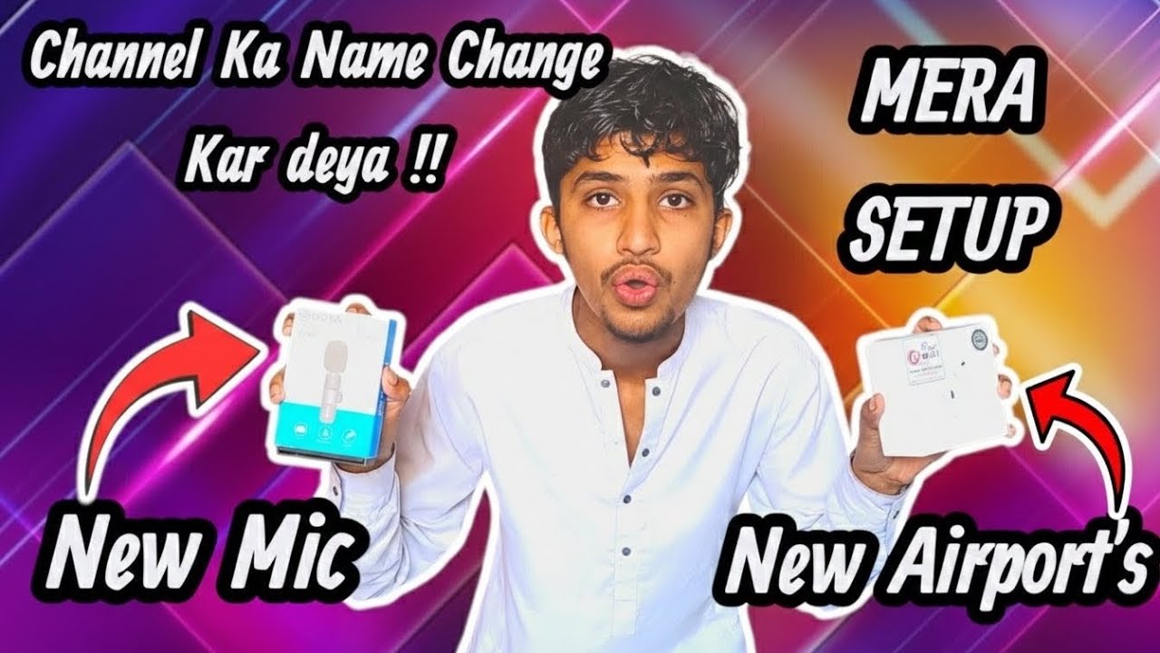 New Mic🎤| New Airport's 😊| Channel Ka Name Change Kar deya!! 😱 My Setup😀#viral #vlogs #trendingshort