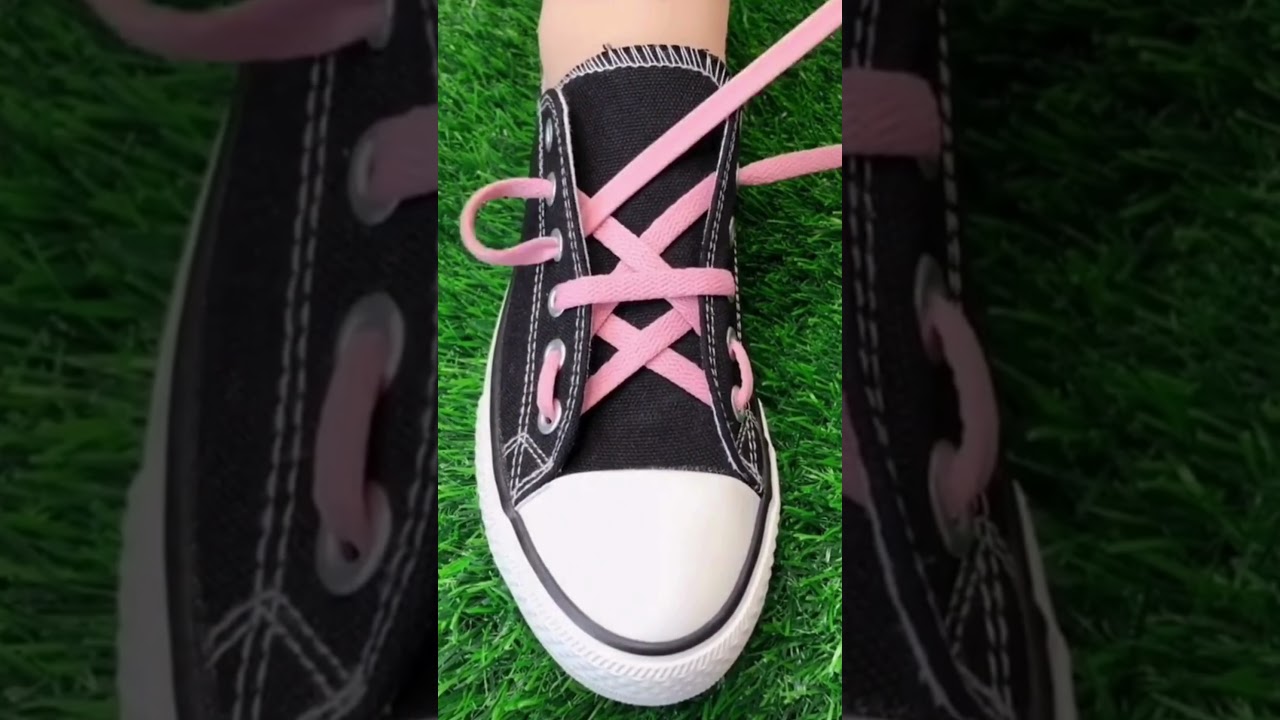 How to Lace Low Top Sneakers in a Creative Way #converseshoes #converse #shoelacetying #shoelaces