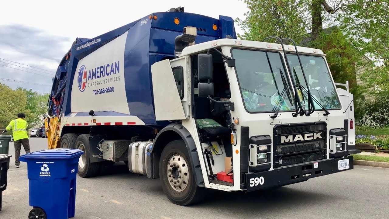 Brand New Ex-Waste Connections Mack LR McNeilus Rear Loader on Heavy Yard Waste