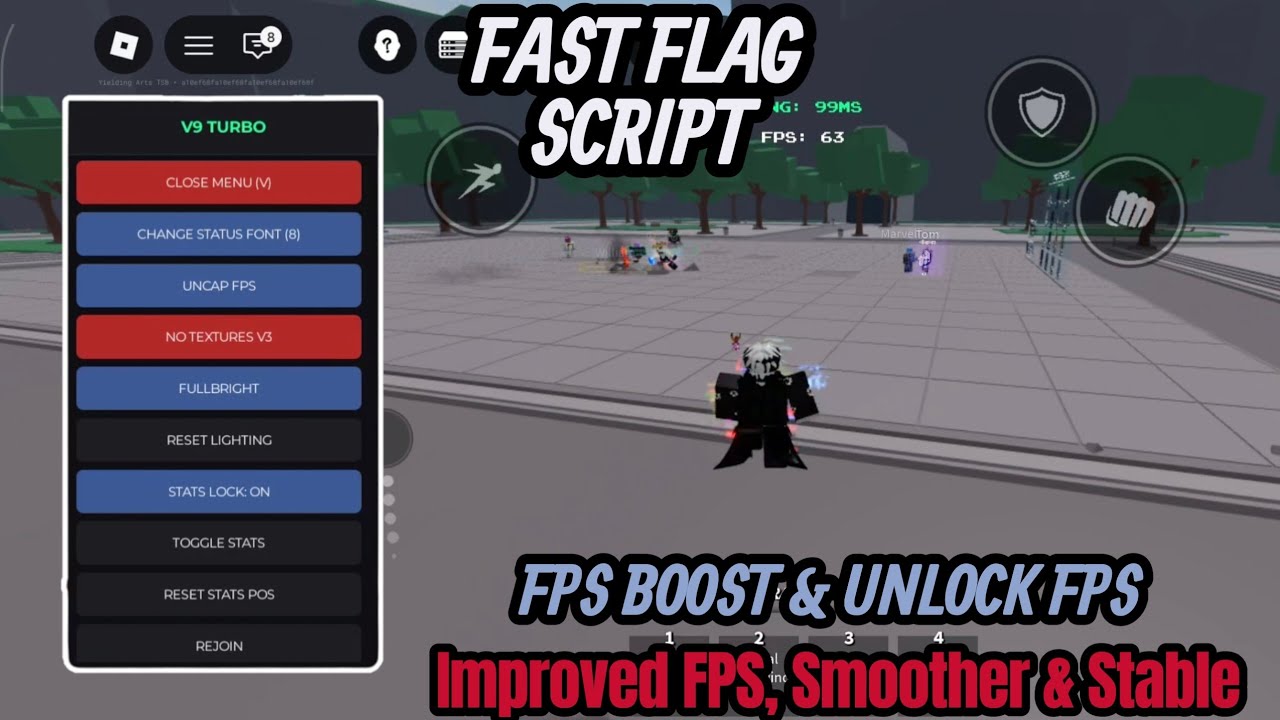 Fast Flag Script ─ Fps Boost, Unlock Fps, No Texture, Full Brightness, Smooth & Stable