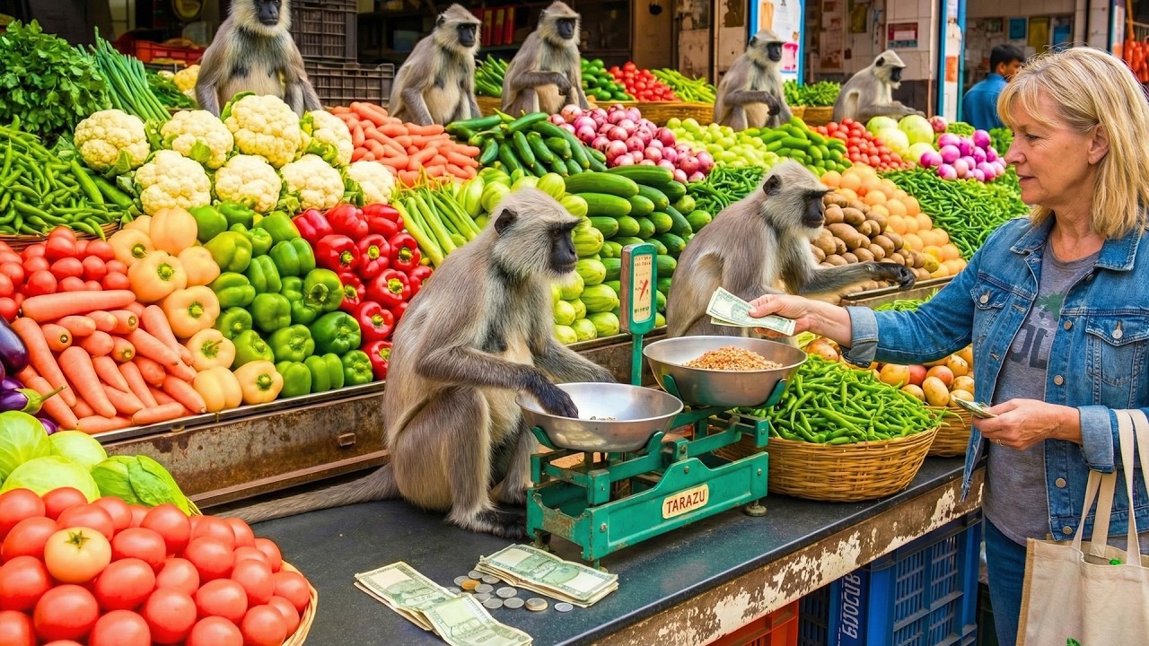 Village Monkeys Team Up to Open a Vegetable Shop 🥕🥬 | Jungle Life
