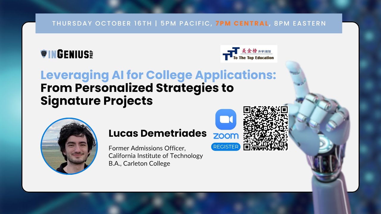 Leveraging AI for College Applications: From Personalized Strategies to Signature Projects