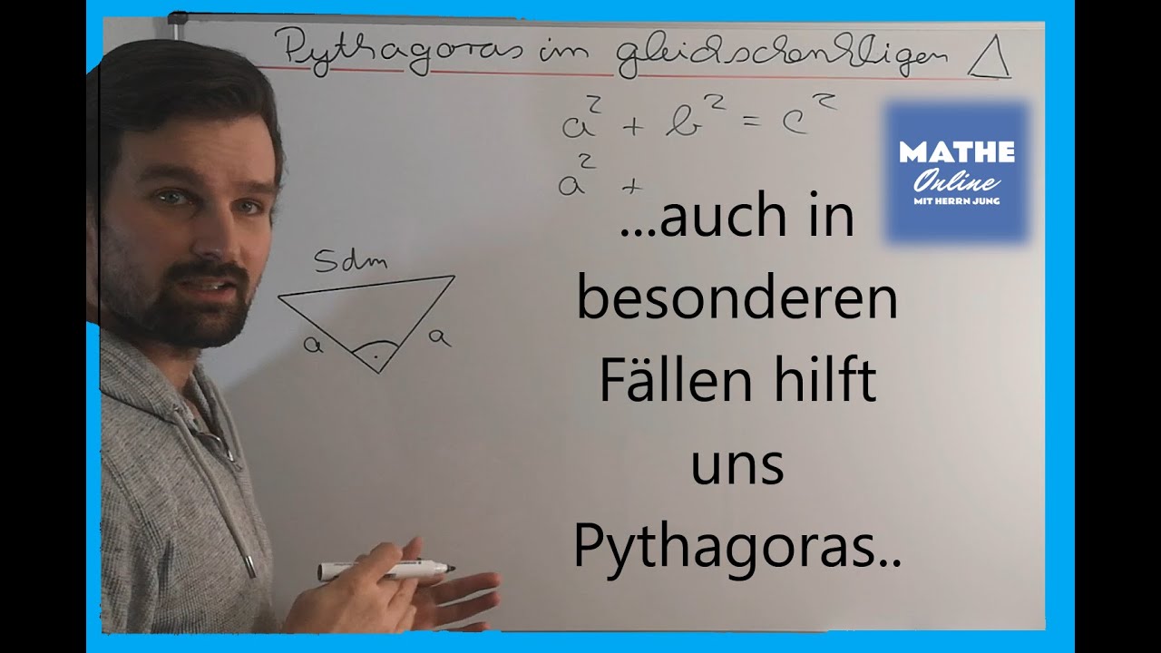 Gleichschenkliges Dreieck, Kathete berechnen, Satz des Pythagoras