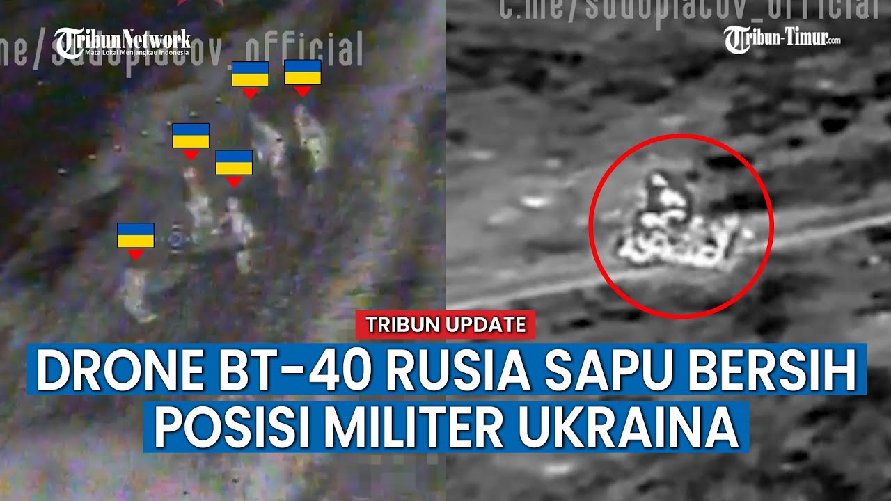 Drone Kamikaze BT-40 Rusia Hantam Posisi Militer Ukraina di Malam Hari