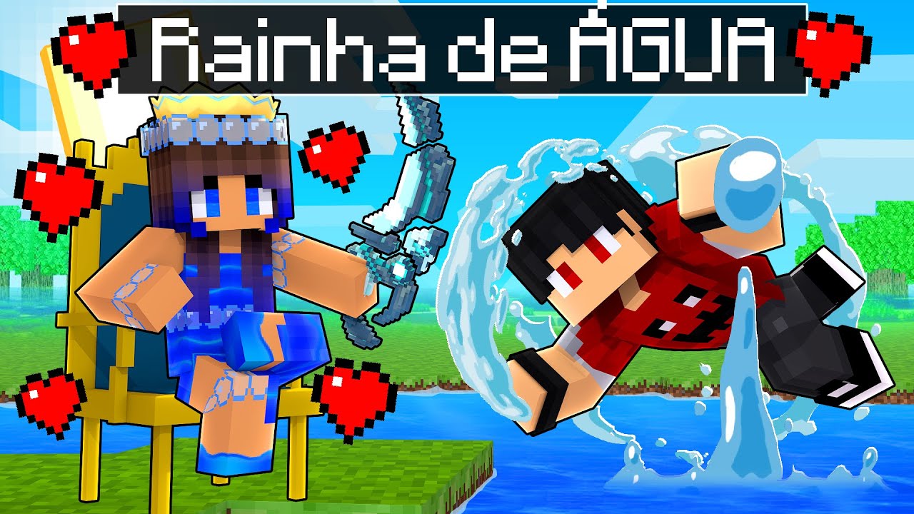 A RAINHA DE ÁGUA está APAIXONADA POR MIM no Minecraft