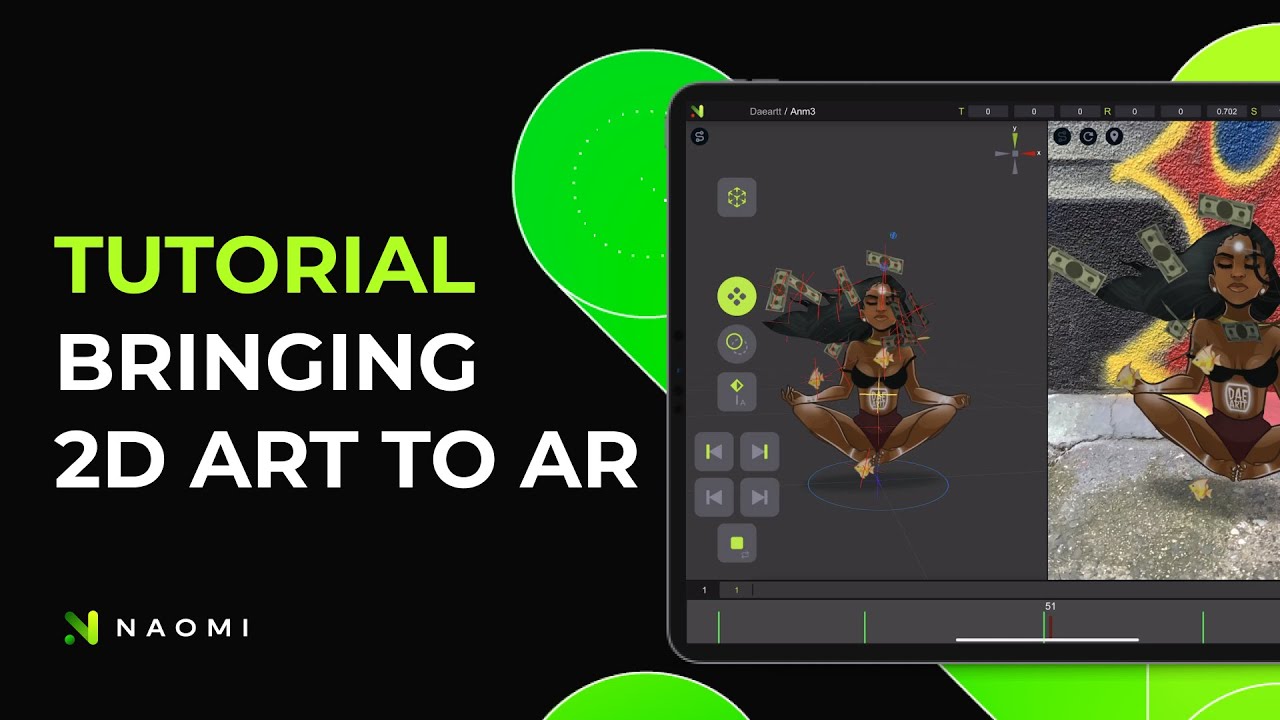 Bringing 2D Art to AR with Naomi animation app