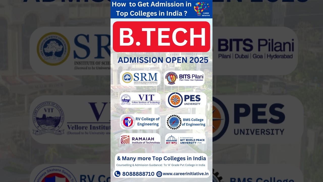 B.tech Admission Open 2025   | top btech colleges in bangalore #comedk2025 #kcet2025 #jeemain2025