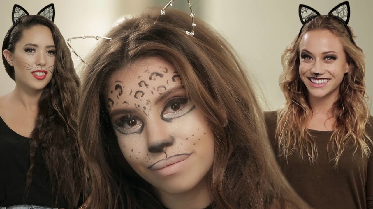 3 Halloween Cat Makeup Looks!